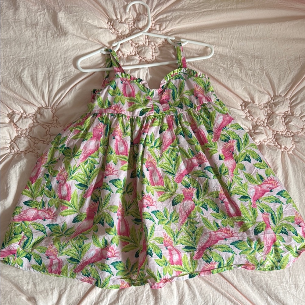 JANIE AND JACK Floral Pink and Green Sundress